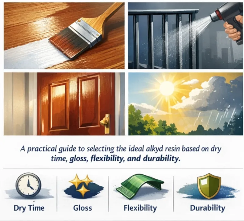 Framework for selecting alkyd resin type for decorative coatings